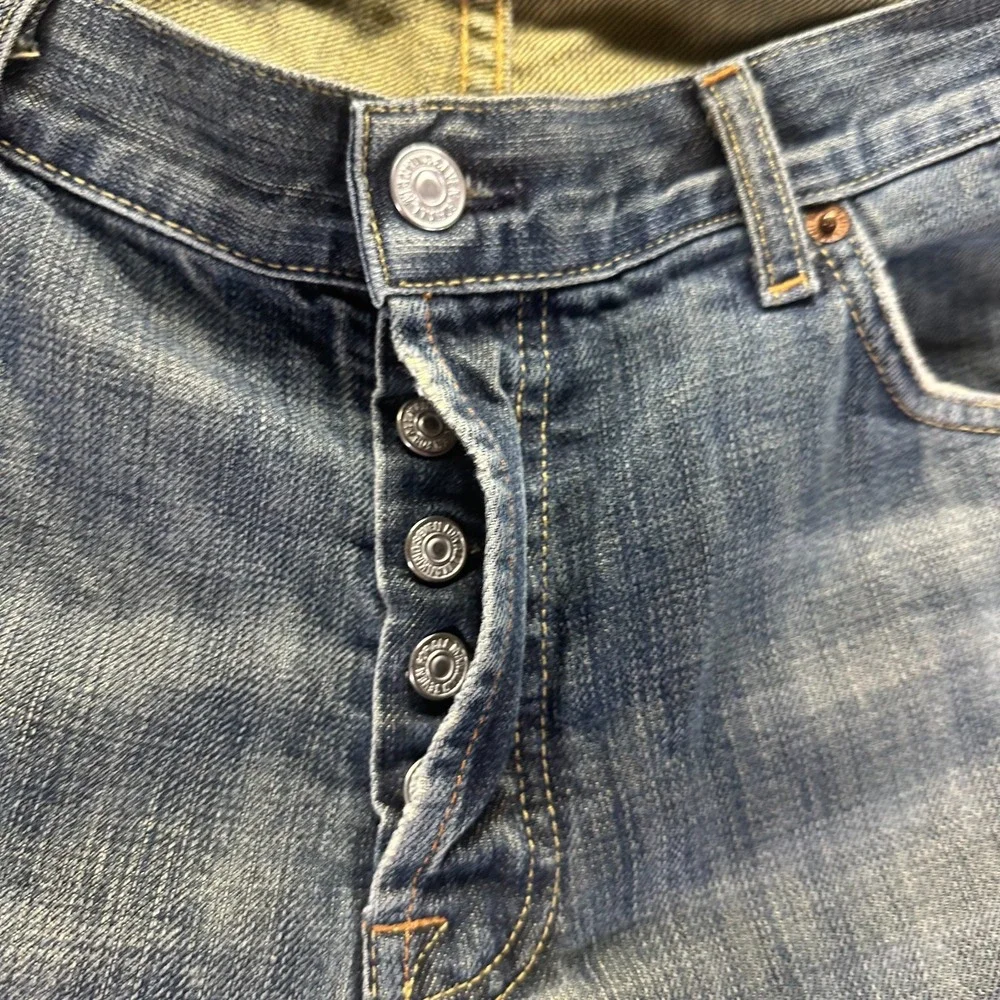 Vintage 7 For All Mankind Jeans Men 36x33 Blue Cotton Denim Straight Relaxed USA